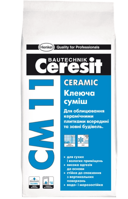 Ceresit cm 11(клеюча суміш для плитки) 5 кг