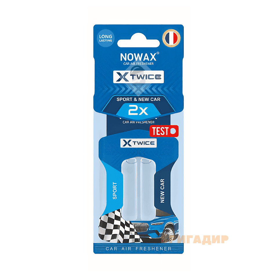 Ароматизатор повітря з подвійною капсулою Nowax серія Х Twice - New Car & Sport 00155