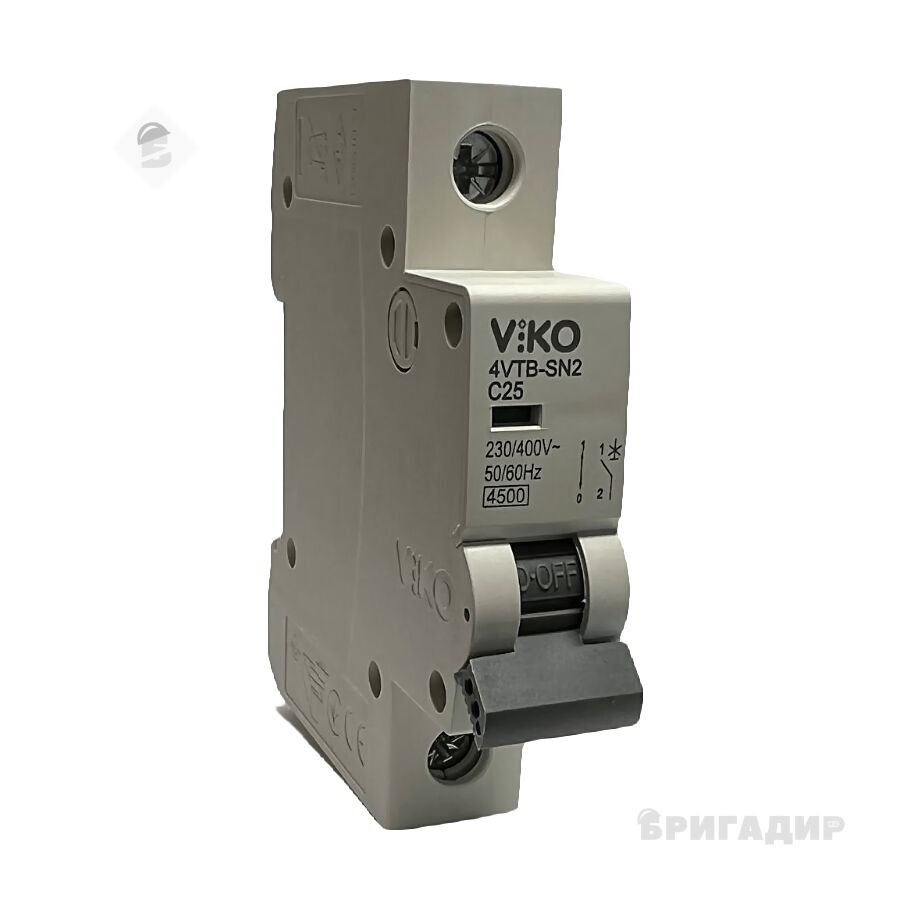 Автоматичний вимикач 1C 25А 4.5кА 230/400V Тип С ViKO