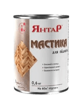 Мастика для підлоги оранжева ЯНТАР 0,6кг
