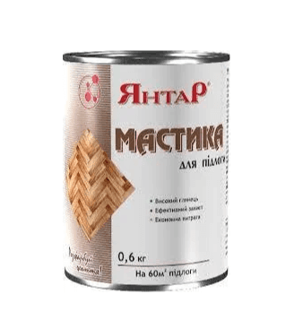 Мастика для підлоги прозора ЯНТАР 0,6кг