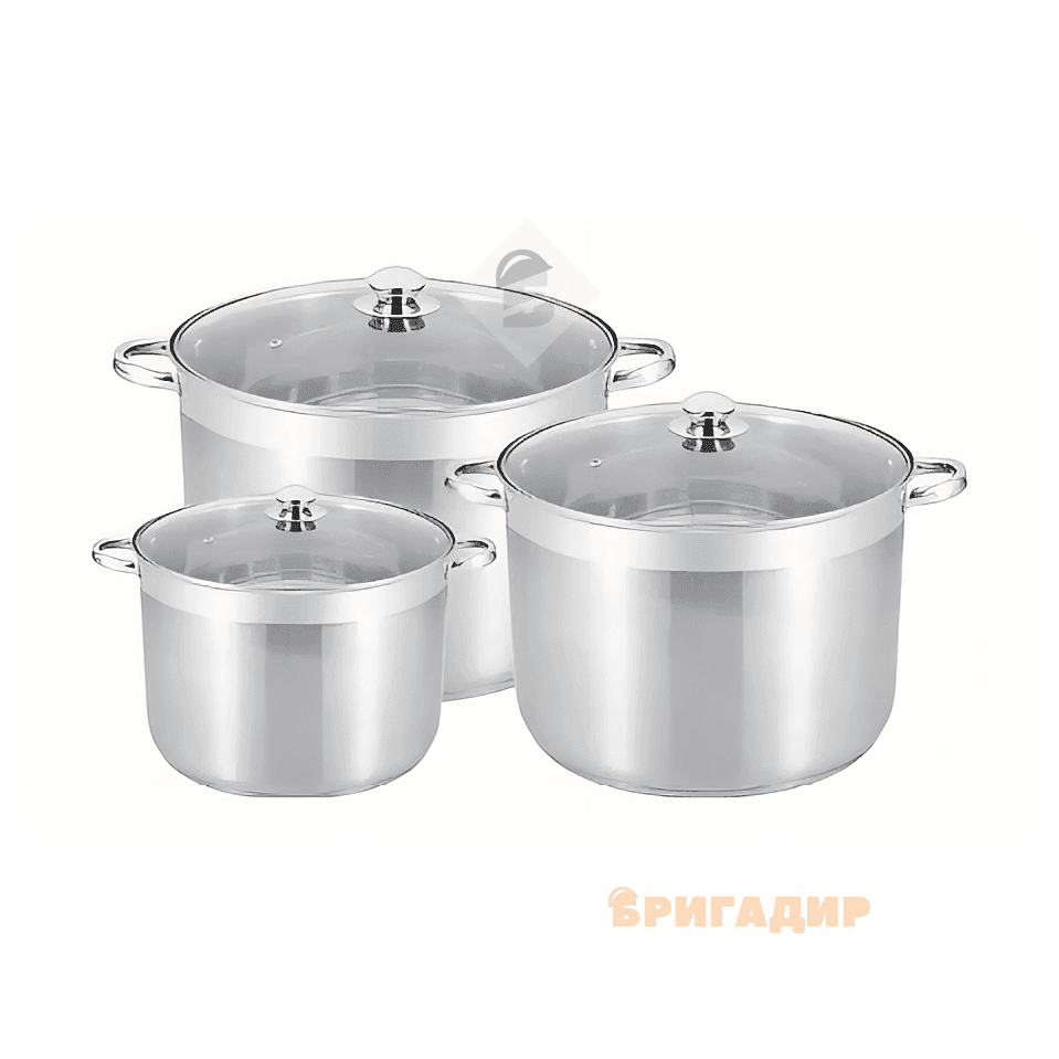 GT-1305-06 Набір посуду GRAND (3 каструлі) 24см/8л 26см/10л 28см/12л