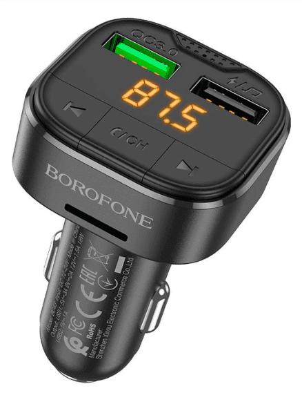 FM модулятор Borofone BC43 18W black