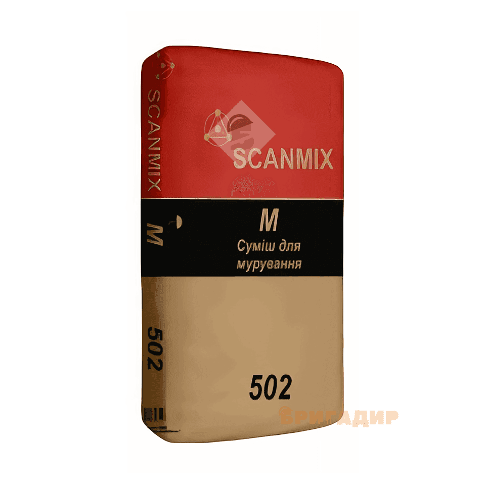 Суміш для мурування блоків 502 SCANMIX M (25ru)