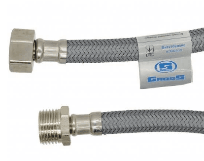 ШЛ6 Шланг GrosS (нерж) ДУ 1/2*1/2 0,3 м. ВЗ