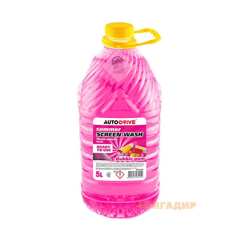 Омивач скла літній Auto Drive Summer Screen Wash Buble Gum Pet 5л AD0134