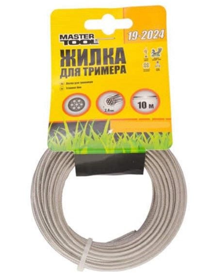 Жилка для тримера MASTER TOOL 19-2024 2,4мм армована алюмінієм/10м