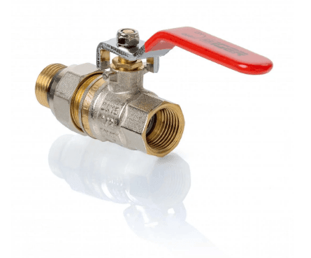 Вентиль KODER DN25 1" PN40 (жовта ручка)