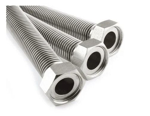 Водяний шланг GrosS нержавіюча гофротруба 1/2 штуцер 1м. (пара)
