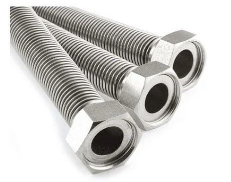 Водяний шланг GrosS нержавіюча гофротруба 1/2 штуцер 0,5м. (пара)