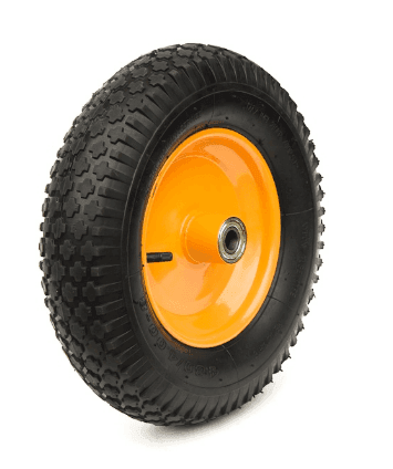 Колесо до тачки Чорне 4-4 груба вісь (пневматичне "BC" 6PR