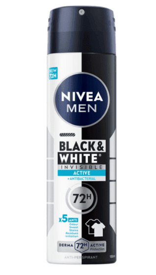 Спрей д/чоловіків ДЕО Чорне і біле Fresh Nivea 150 мл.