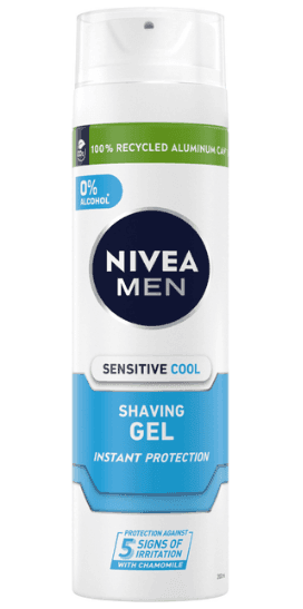Гель для гоління охолоджуючий для чутливої шкіри Nivea 200мл.