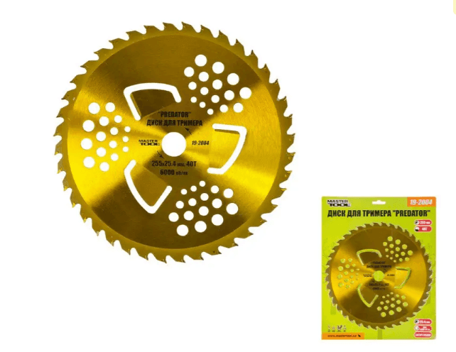 Master Tool 19-2004 Predator Диск до тримера 255*25,5*40Т з победітовою напайкою, калений