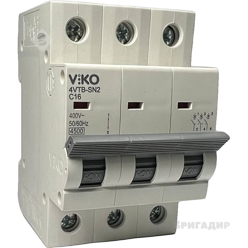 Автоматичний вимикач 3C 16А 4.5кА 230/400V Тип С ViKO