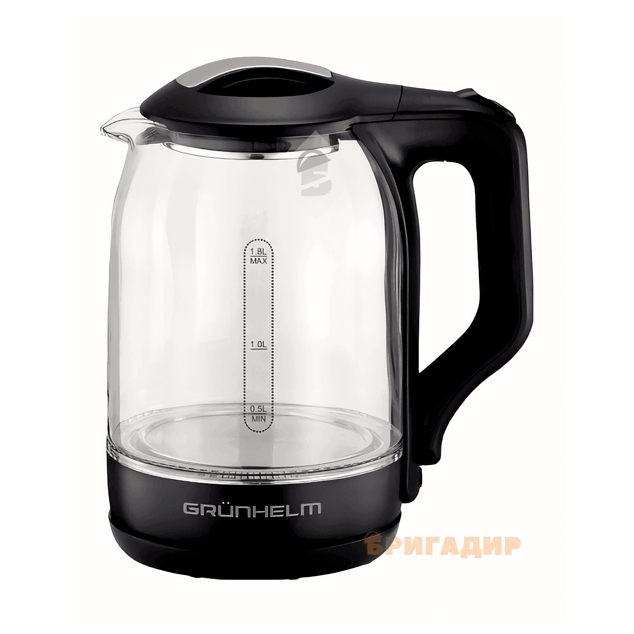 Grunhelm EKP-1703GB скляний (чорний) 1,7л, 2200Вт