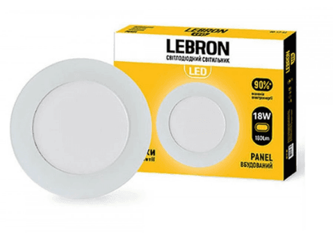 LED світильник Lebron L-PR-1841,18W,4100k вбудований з блоком живлення 12-10-18