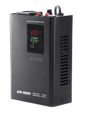 Стабілізатор напруги APRO 800вт, релейний AVR-1000v (підвісний)