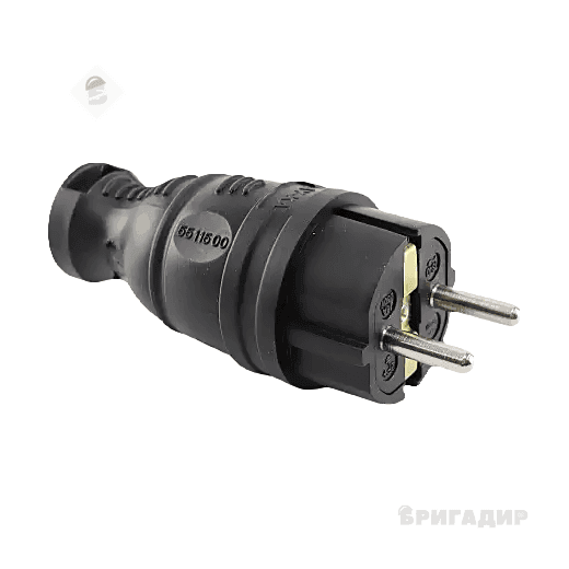 Вилка каучук AY-KA 16А пряма 62-54-05