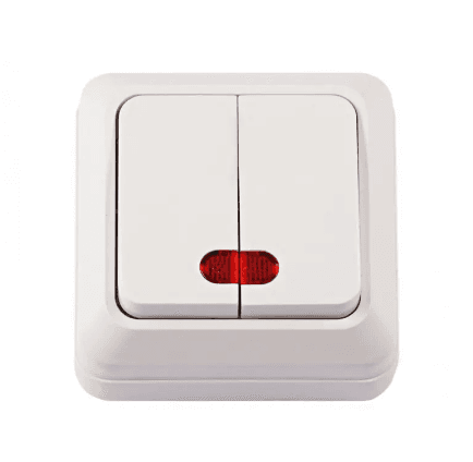 Вимикач накладний 2й з підсв Opera