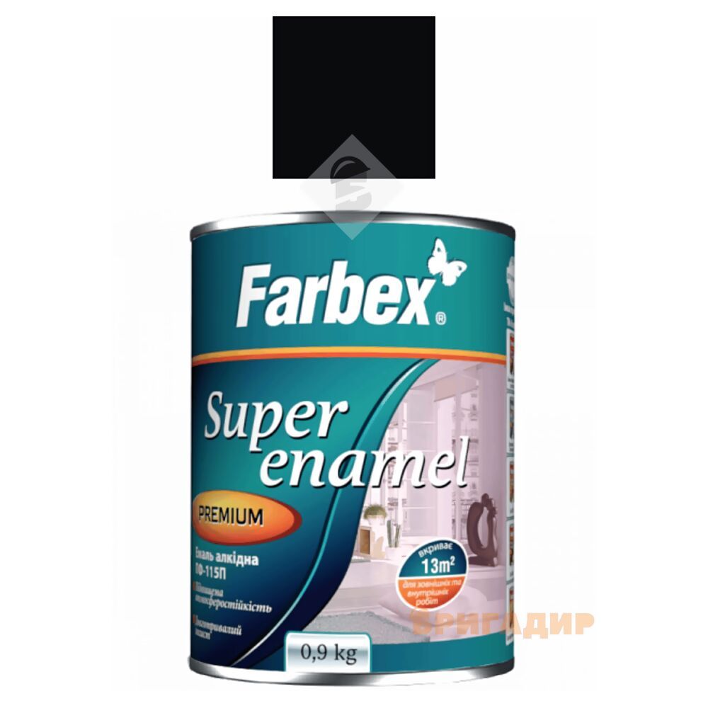 Емаль Farbex 0.9 кг чорна