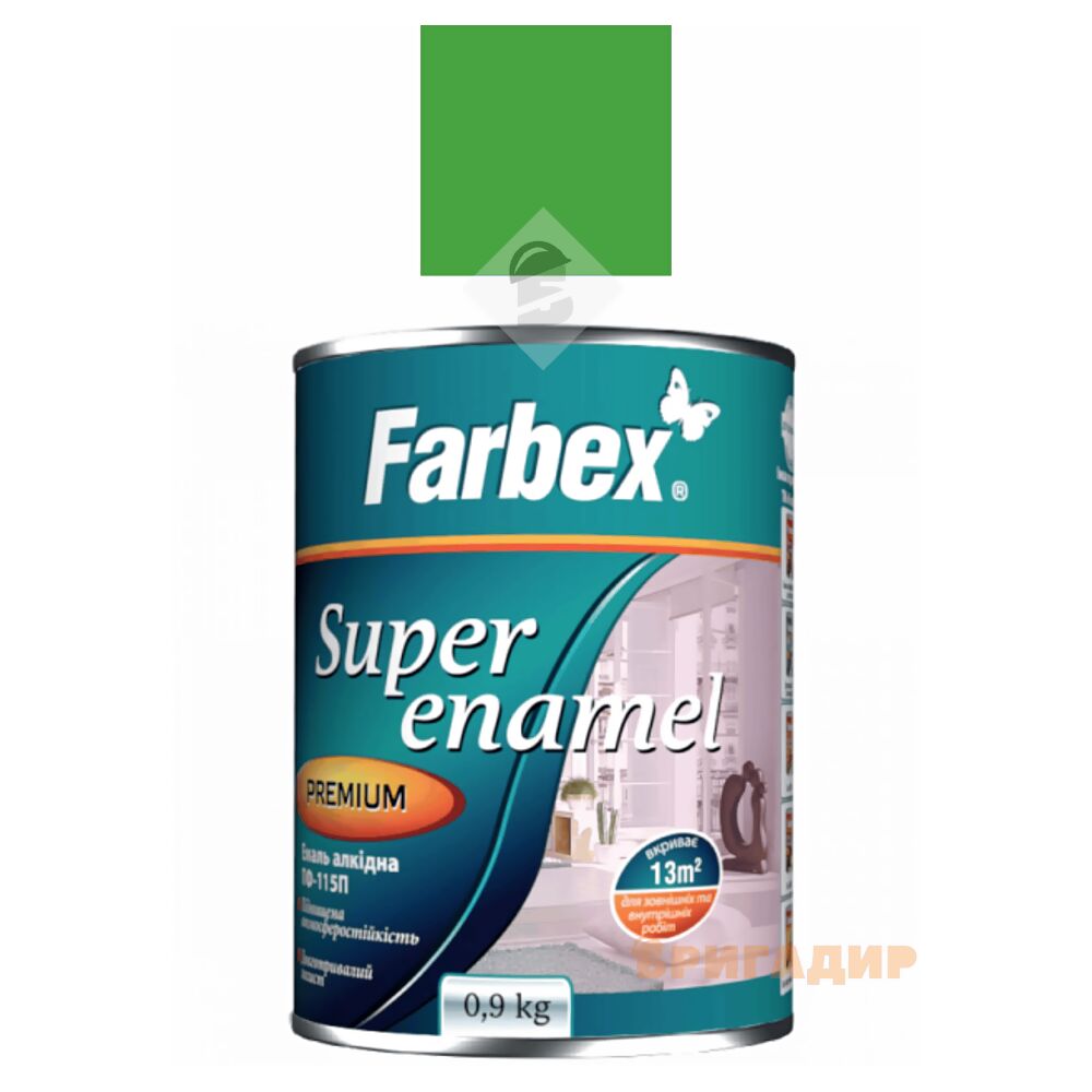 Емаль Farbex 0.9кг Салатова