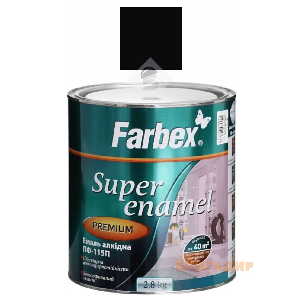 Емаль Farbex 2.8кг чорна