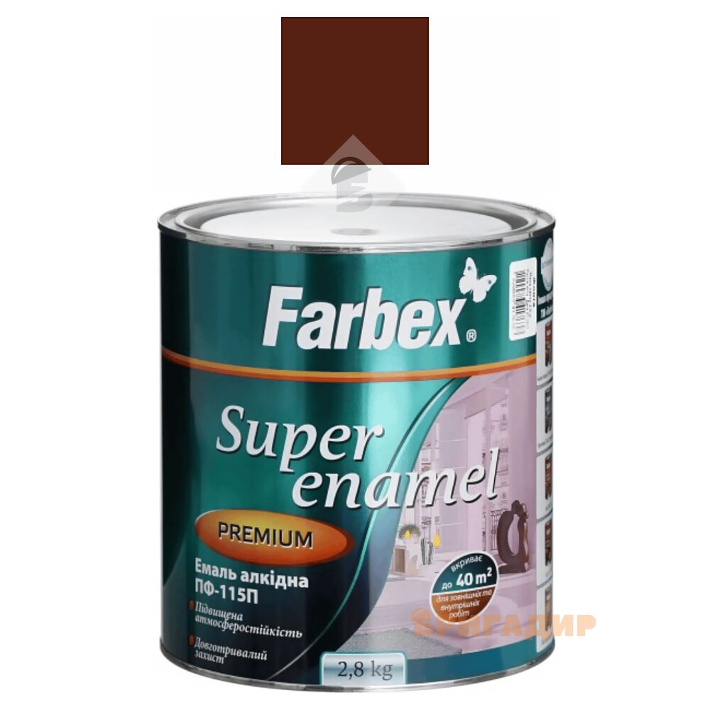 Емаль Фарбекс 2.8 ПФ-115П червоно-коричнева