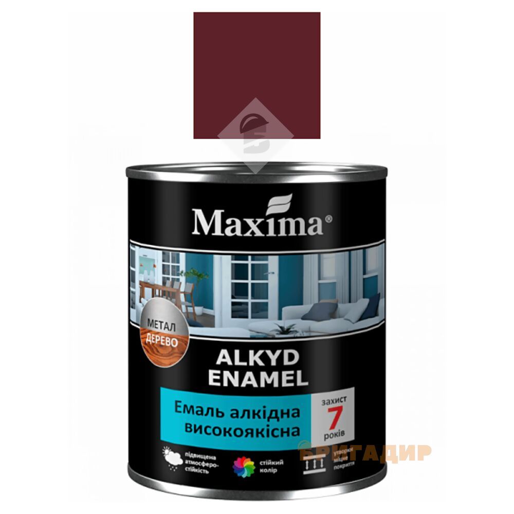 Емаль алкідна високоякісна Maxima вишнева