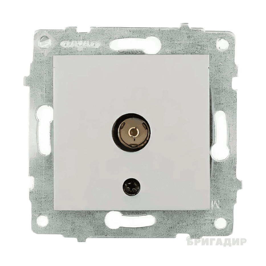 Механізм розетки ТВ прохідної Grano срібло