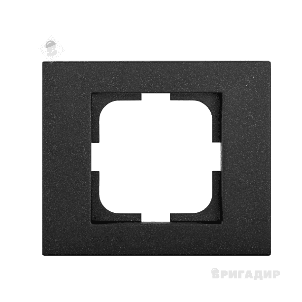 Рамка одинарна Grano чорн. металік