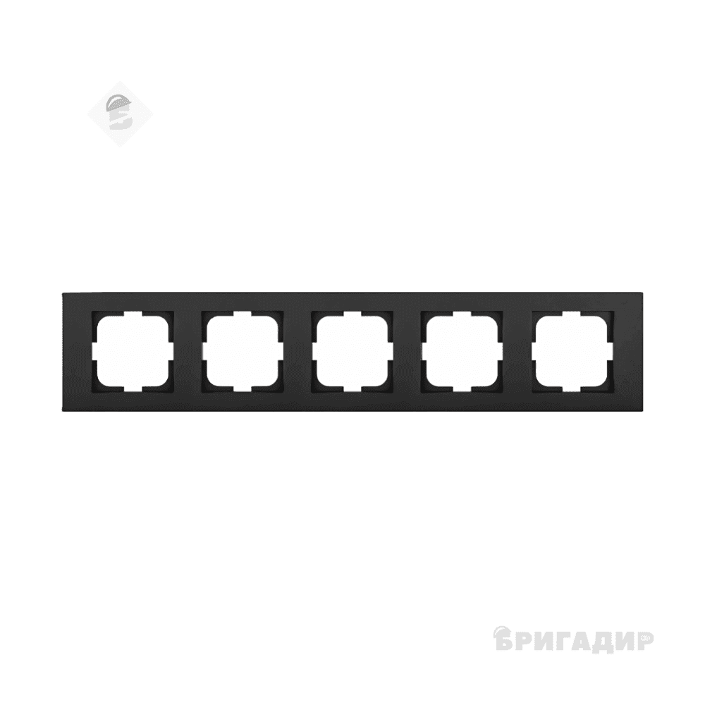Рамка п'ятерна Grano чорн.металік