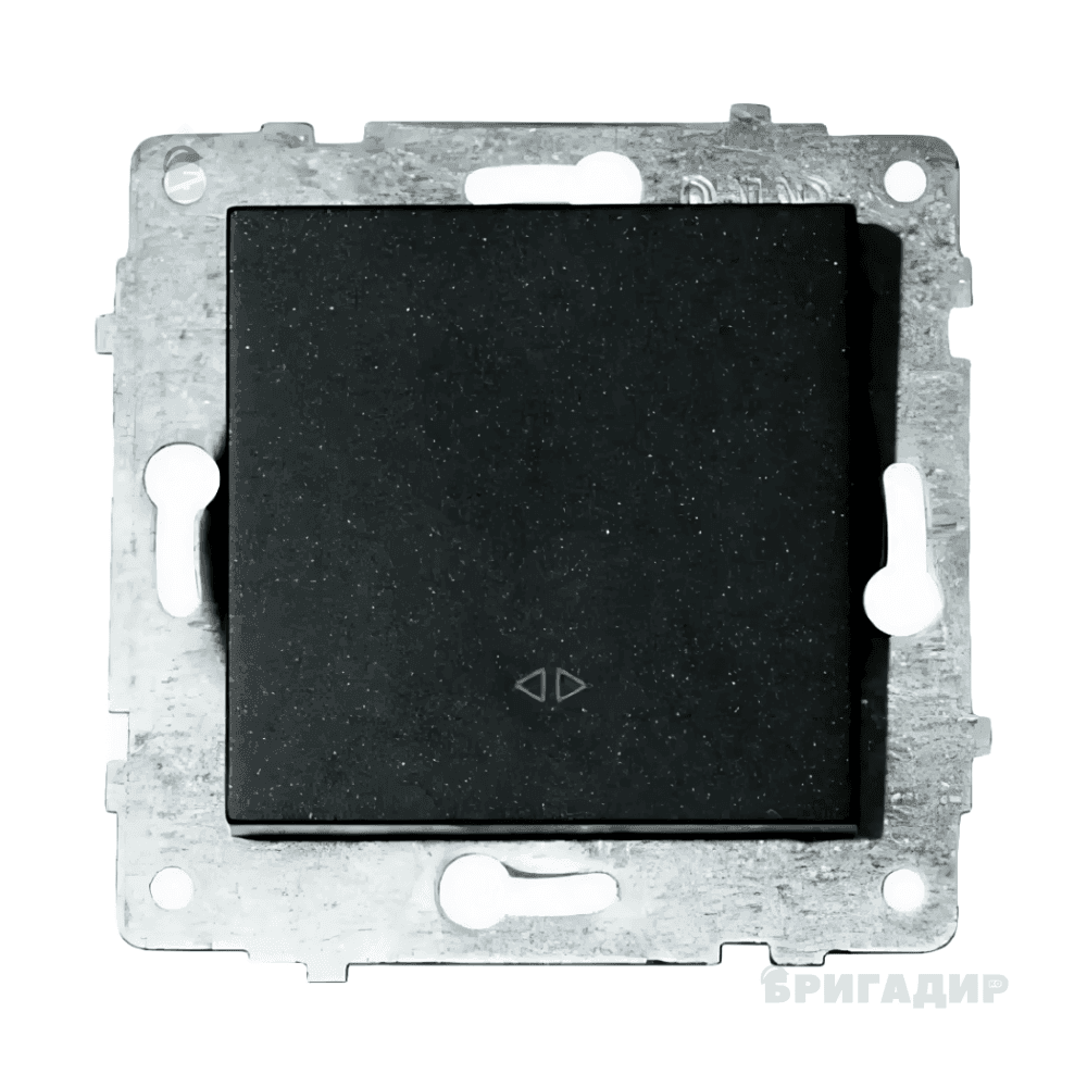 Механізм вимикача 1-кл Grano чорний металік