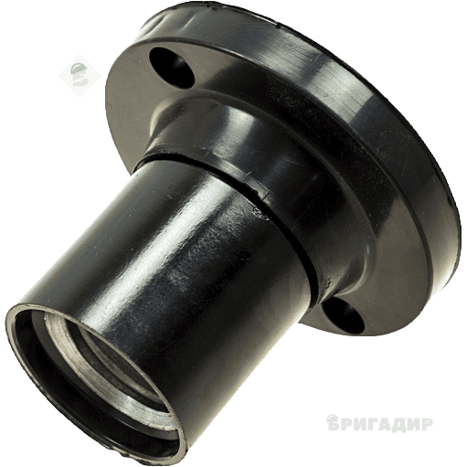 Патрон Е27 карболітовий фланець прямий YK745