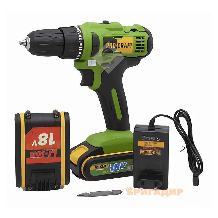 Акумуляторний шуруповерт PROCRAFT PA-18C compact - загальний вигляд
