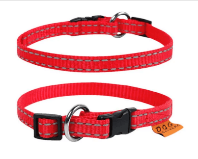 Нашийник подв. нейлон світловідб.червоний (15мм*27-35см) Dog Extreme
