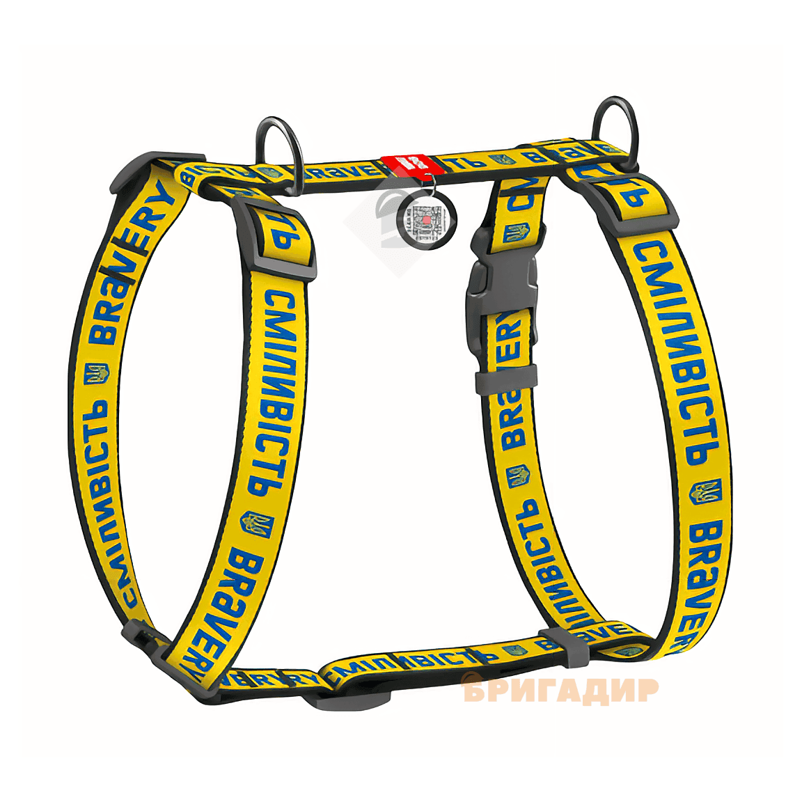 Шлея для собак анатомічна WAUDOG Nylon з QR паспортом, 'Сміливість'