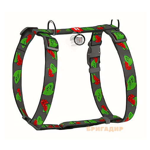 Анатомічна шлея WAUDOG Nylon з QR паспортом, дизайн «Калина»