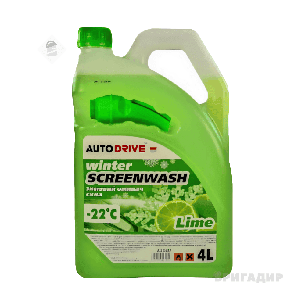 Омивач скла зимовий Auto Drive Winter Screenwash Lime -22C, 4Л