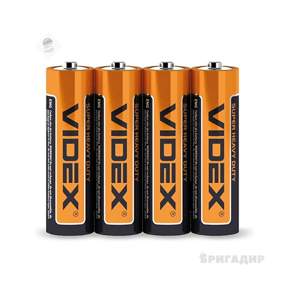 Батарейки Videx R6P АА сольові 4шт 82075
