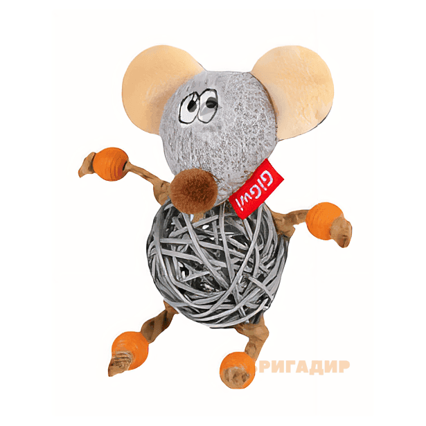 Іграшка для котів GiGwi Catch&Scratch Мишка з дзвіночком