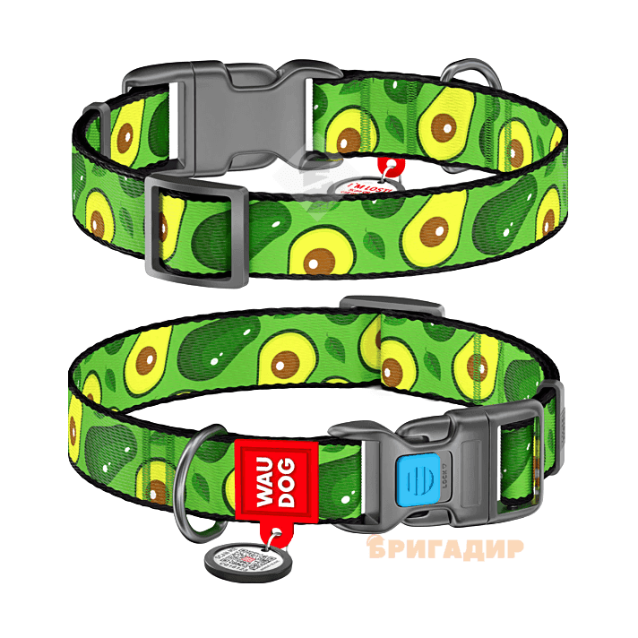 Нашийник WAUDOG Nylon з малюнком Авокадо