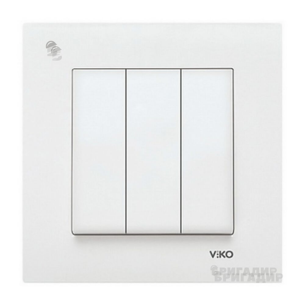 Вимикач 3кл. Karre Білий