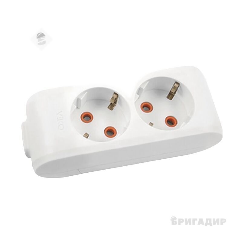Колодка 2 гнізда з/заз білий (Multi-Let)