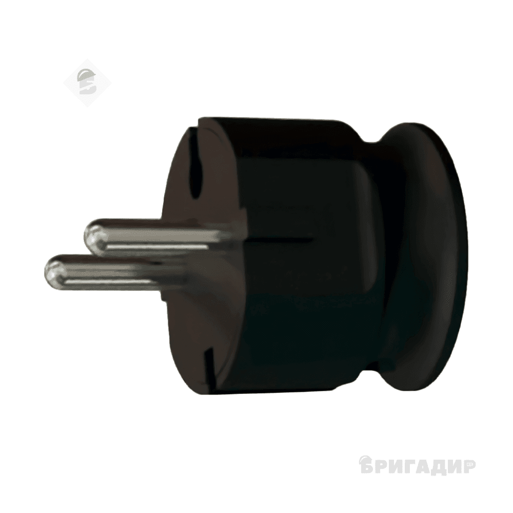 Вилка з кутовим вводом проводу штепсельна чорна Neomax 1103