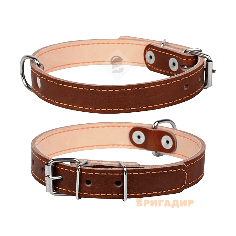 Нашийник подвійний коричневий