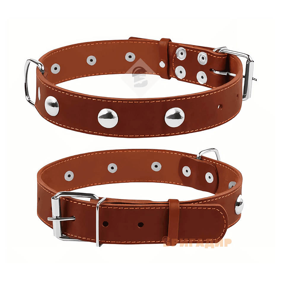 Нашийник з прикрасами коричневий