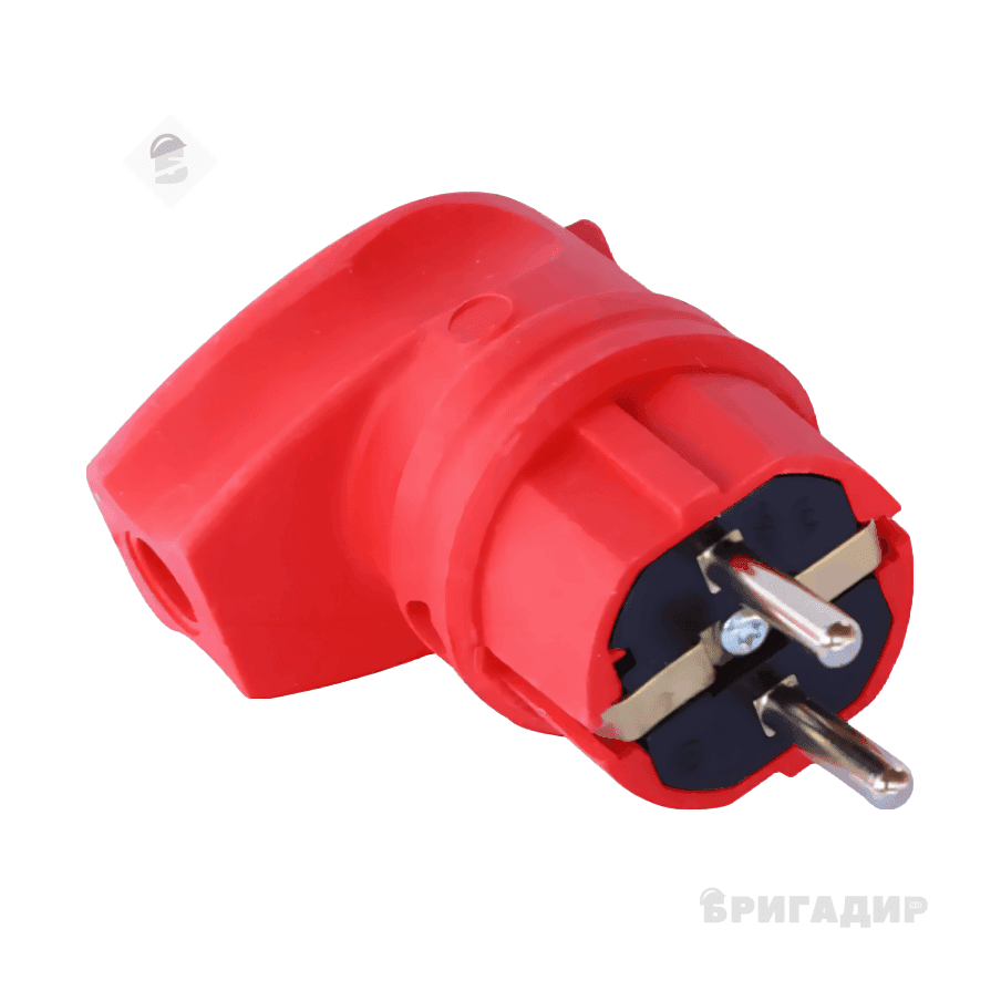 Вилка 3/3 16А каучук Г-подібна червона Mutlusan 625541