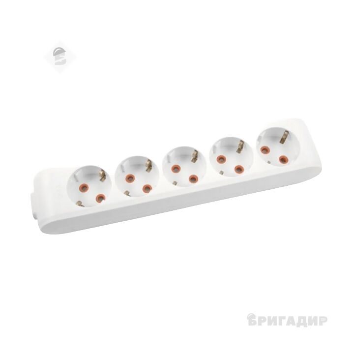 Колодка 5 гнізд з заземленням біла (Multi-Let)
