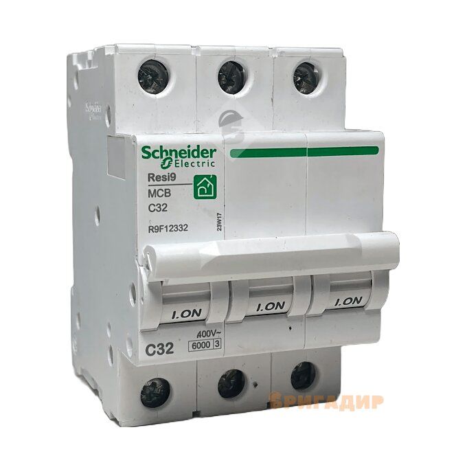 Автоматичний вимикач Schneider 3п 32А Resy 9 ВА63 С